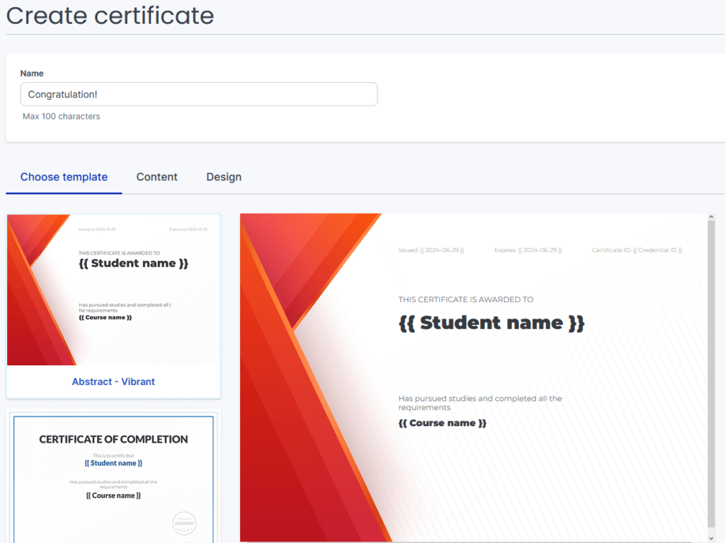 Thinkific certificate customization