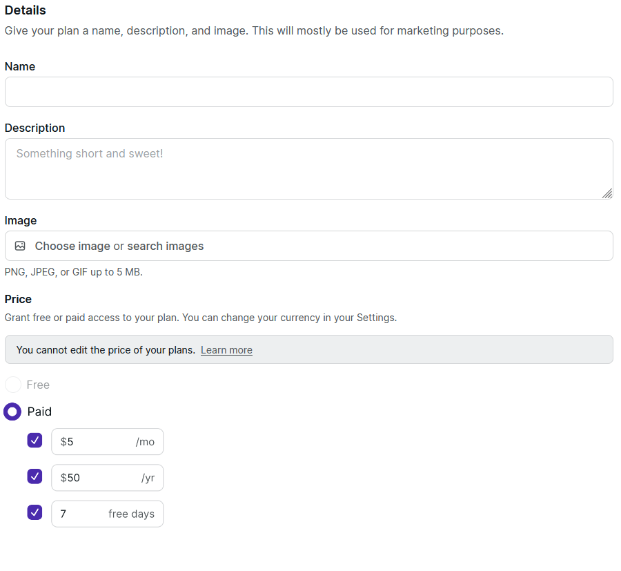 Podia community subscription plan