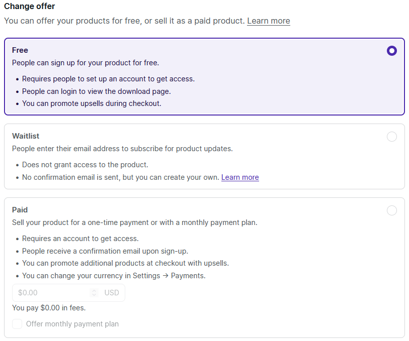 Podia course pricing