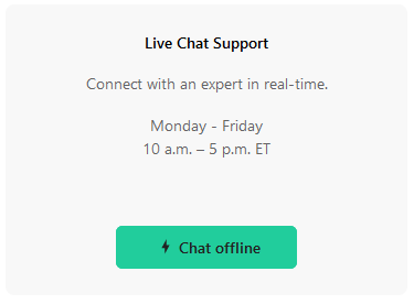 Teachable live chat support