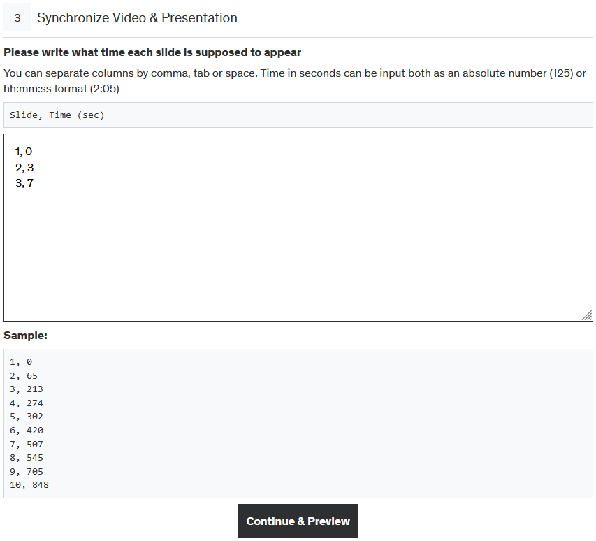 Udemy lecture video with slide synchronization